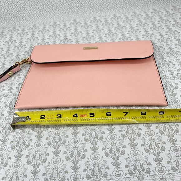Elim & Paul Pink Envelope Purse Accessories Clutch Detachable Wrist Strap - Picture 7 of 8